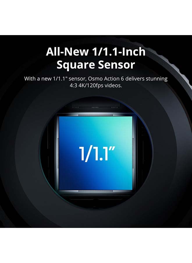 dji Osmo Action 6 Standard Combo, Action Camera With 1/1.1″ Square Sensor, Variable Aperture of f/2.0–f/4.0, Cold-Resistant, 4hrs Battery, Action Camera 4K Ideal for Quick Capture of Exciting Moments - Image 3