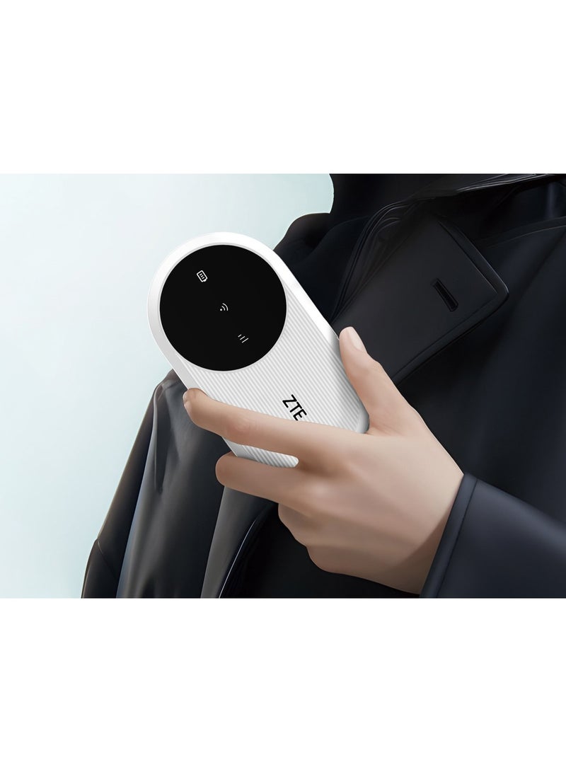 ZTE 4G and Wi-Fi Dual Network, Pocket Mobile Wi-Fi 6 Router with 287Mbps Speed & 3000mAh Long-Lasting Battery - U10 Pro | White - Image 4