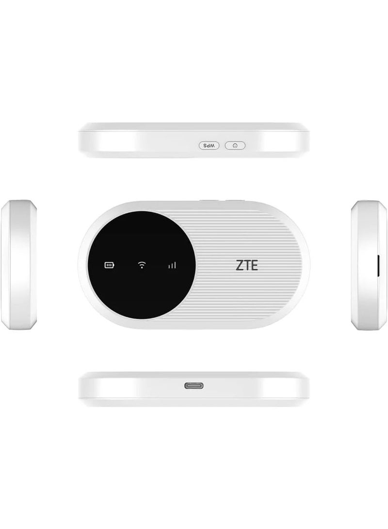 ZTE 4G and Wi-Fi Dual Network, Pocket Mobile Wi-Fi 6 Router with 287Mbps Speed & 3000mAh Long-Lasting Battery - U10 Pro | White - Image 2