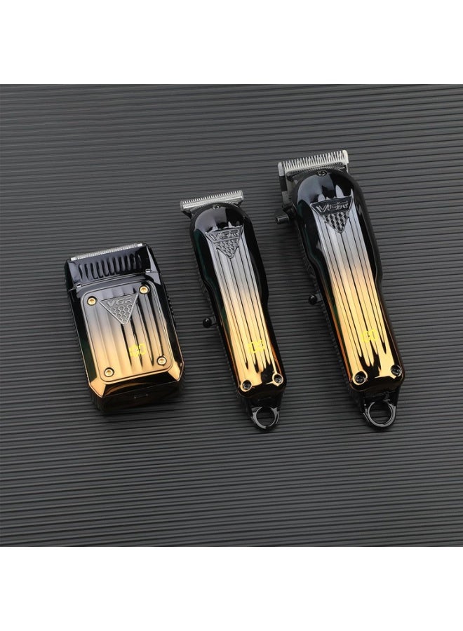 في جي آر مقص شعر كهربائي للرجال موديل V-644، ماكينة حلاقة احترافية قابلة للشحن بشفرات من الفولاذ المقاوم للصدأ، محرك قوي، استخدام سلكي ولاسلكي، مثالي لتشذيب اللحية والشعر والجسم - Image 3