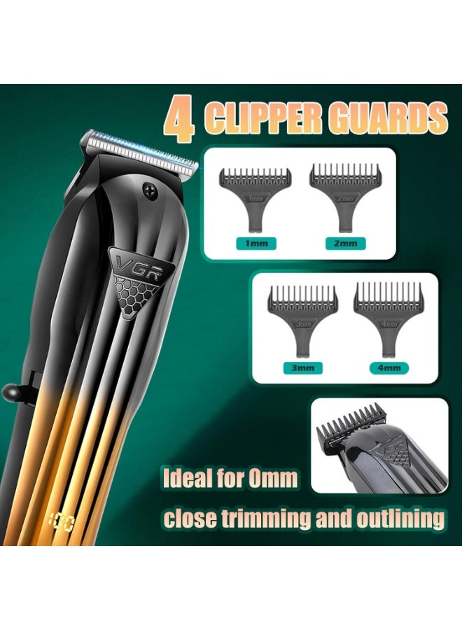 في جي آر مقص شعر كهربائي للرجال موديل V-644، ماكينة حلاقة احترافية قابلة للشحن بشفرات من الفولاذ المقاوم للصدأ، محرك قوي، استخدام سلكي ولاسلكي، مثالي لتشذيب اللحية والشعر والجسم - Image 4