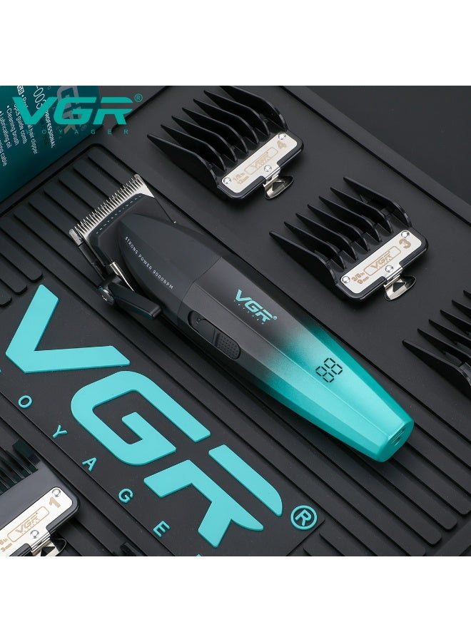 VGR Men’s Hair Trimmer Model V-003, Professional Rechargeable Electric Shaver with Stainless Steel Blades, Powerful Motor, Corded and Cordless Use, Perfect for Beard and Hair Grooming. - Image 2
