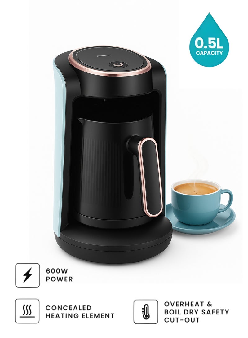 أولسنمارك صانعة القهوة التركية أولسن مارك حتى 5 أكواب | 500 مل | 600 واط | إيقاف تلقائي - Image 1