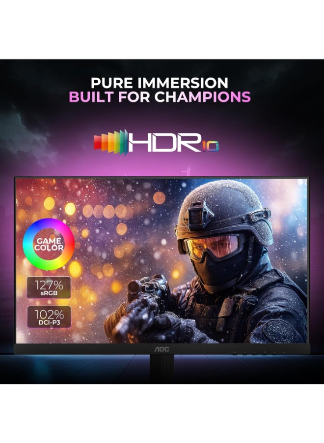 اي او سي شاشة ألعاب 27 بوصة 2K QHD 2560x1440 – IPS سريع | معدل تحديث 180 هرتز | استجابة 0.5 مللي ثانية | متوافقة مع G-Sync، HDR10 | تحكم في الظلال | خالية من الوميض | وضع الأزرق المنخفض Q27G40E - Image 2