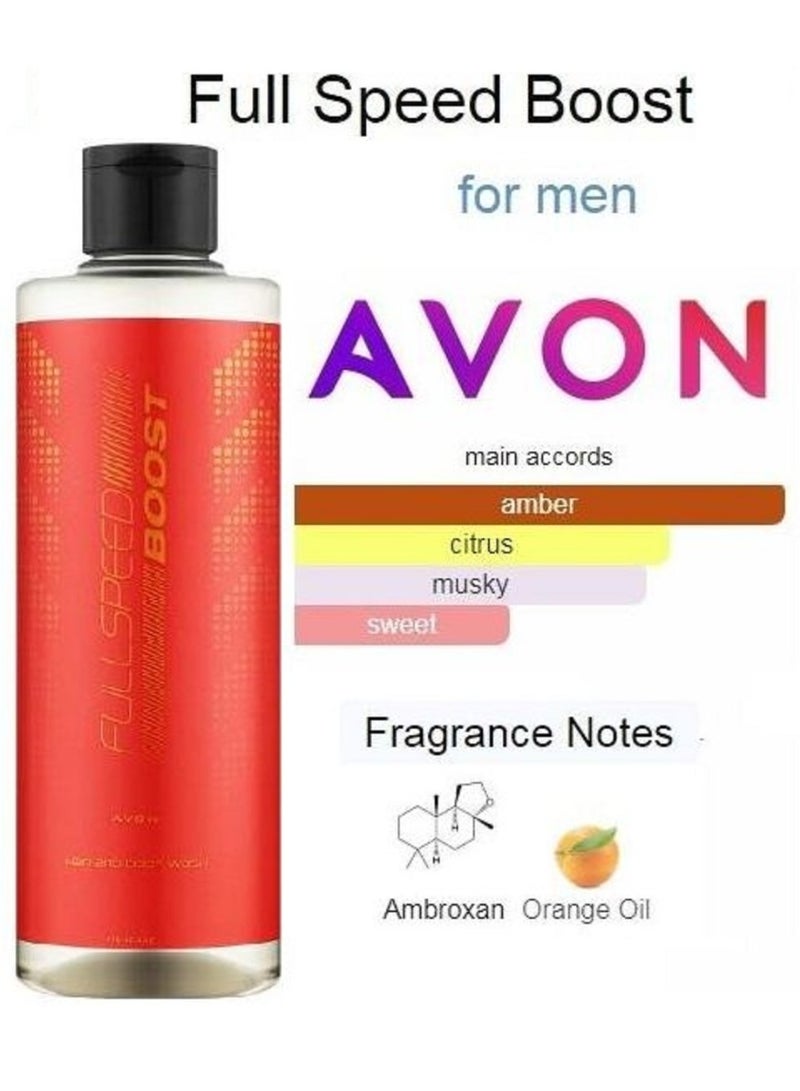 آفون Full Speed Boost For Him Hair & Body Wash - Transparent 200ml - Image 3