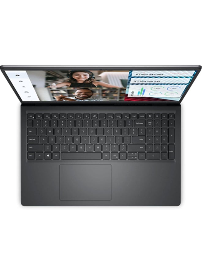 ديل 15 Laptop With 15.6 Inch Full HD (1920X1080) Display,Intel Core 3-100U Processor/16GB RAM DDR5/512GB SSD/Intel UHD Graphics/Windows 11/ English/Arabic Carbon Black - Image 2