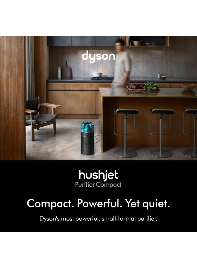 dyson HushJet™ Purifier Compact, Quiet air purifier, App controlled, purifies up to 203 sq ft, Captures NO2 (Black/Teal) HJ10 Black/Teal - Image 2