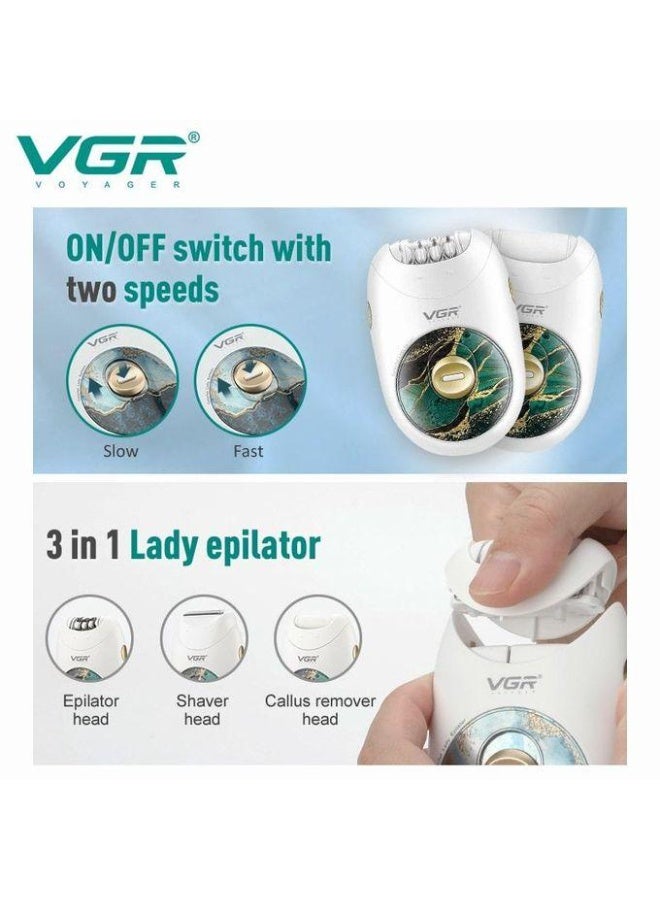 في جي آر آلة إزالة الشعر للعناية بجسم المرأة - 3 في 1 - V-736 - Image 2