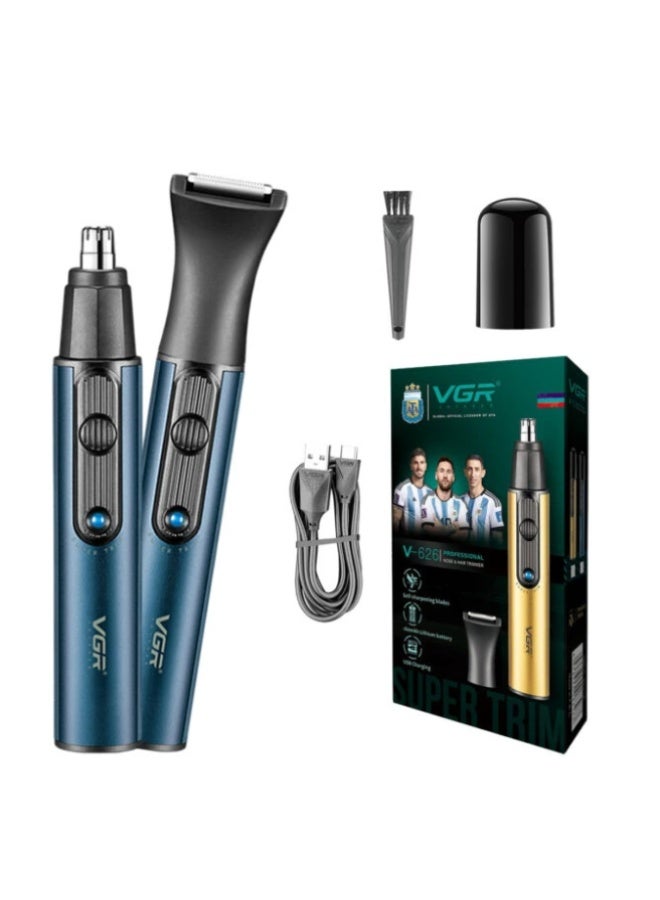 في جي آر V-626 ماكينة تشذيب الأنف والأذن والشارب 2 في 1 USB - Image 2