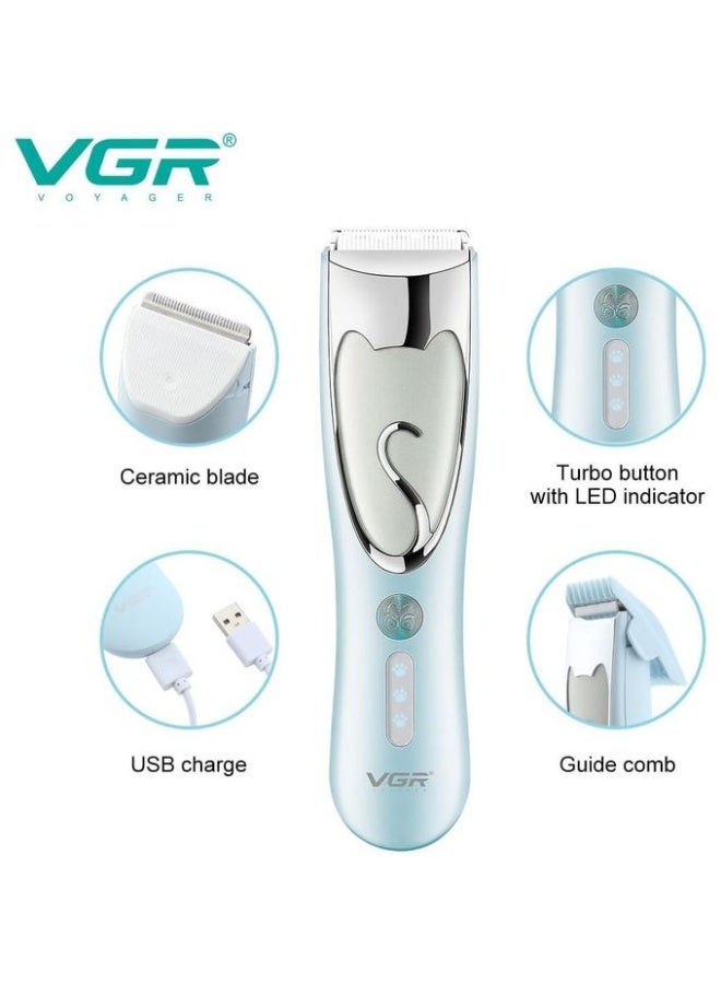 VGR V-203 Professional Dog Clipper, 2-Speed, Low-Noise, High-Power, for Small and Large Dogs, Cats, and Pets with Thick and Heavy Coats, IPX7 Waterproof - Image 1