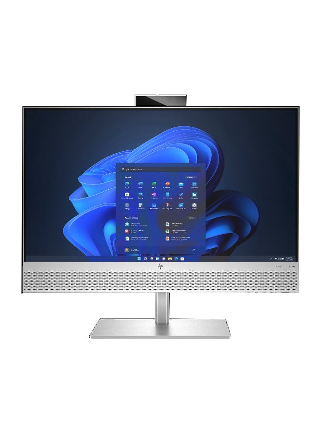 HP EliteOne 840 G9 23.8" FHD IPS Touch All-in-One Desktop, Intel Core i7-14700 CPU, 16GB DDR5 RAM, 512GB SSD, Intel UHD Graphics, Wired Keyboard & Mouse, Wi-Fi 6E, Windows 11 Pro English Silver - Image 1
