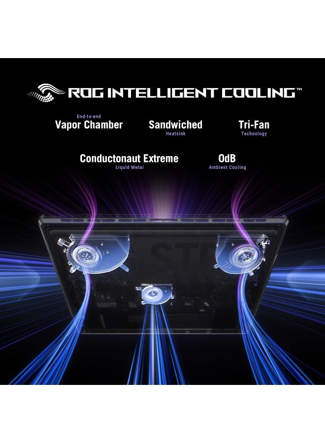 أسوس ROG Strix SCAR 16 Gaming Laptop - Intel Core Ultra 9-275HX, 64GB DDR5, 2TB SSD,16 Inch ROG Nebula 2.5 240Hz, 16GB Nvidia GeForce RTX 5080 Windows 11 Pro,+ Life Time Office 2024 English/Arabic Off Black - Image 3