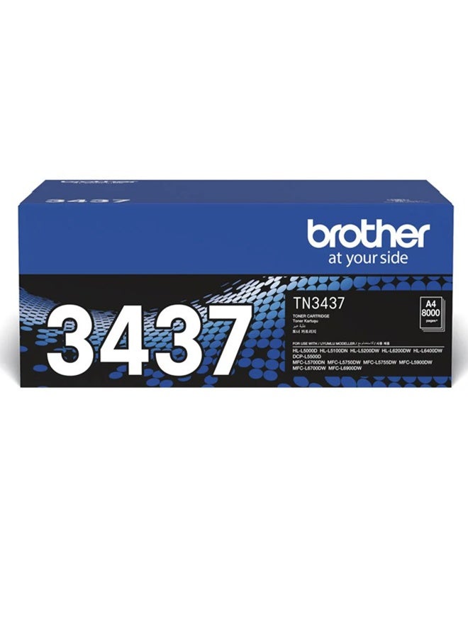 Brother TN3437 High Capacity Toner Cartridge- Yield ~8000 Pages black - Image 1