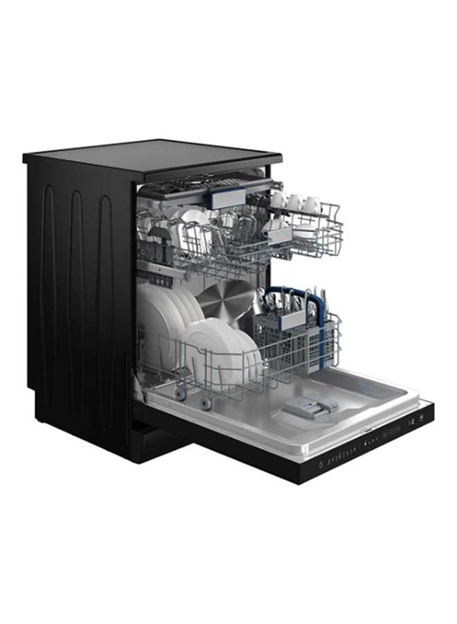 هيتاشي غسالة صحون قائمة بذاتها، 15 إعداد، 8 برامج، تشغيل صامت - نموذج HDF-F158CVGB + 15 عبوة مجانية من Finish Powerball Ultimate Plus (4 أقراص لكل عبوة). - Image 4