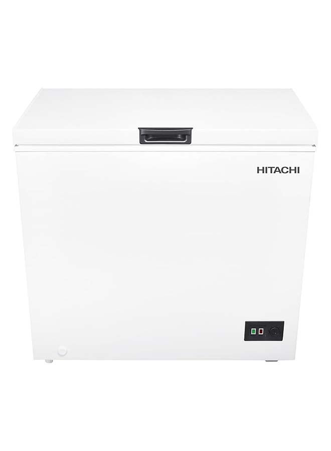 هيتاشي فريزر صندوقي 200 لتر، باب واحد، تبريد موفر للطاقة، ترموستات قابل للتعديل، تجميد سريع، سلة تخزين، تشغيل منخفض الضوضاء، أبيض – HRCS9200MN1WAE - Image 1