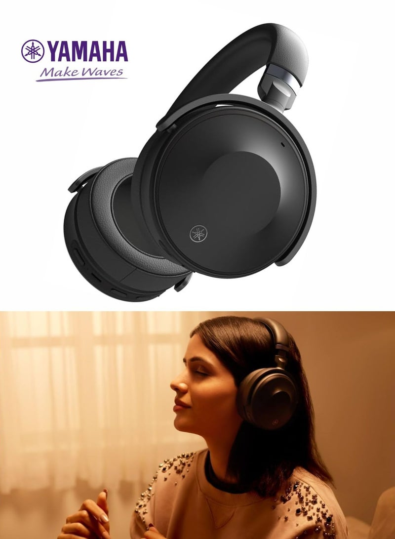 ياماها YH‑E700A Comfortable Noise cancelling Wireless Bluetooth Headphones, Long Battery Life & Clear Voice Calls - Black - Image 1