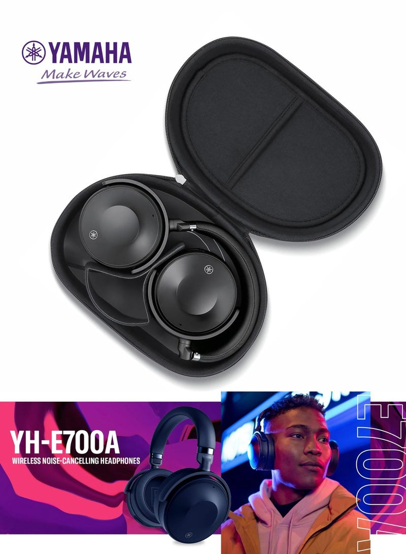 ياماها YH‑E700A Comfortable Noise cancelling Wireless Bluetooth Headphones, Long Battery Life & Clear Voice Calls - Black - Image 3