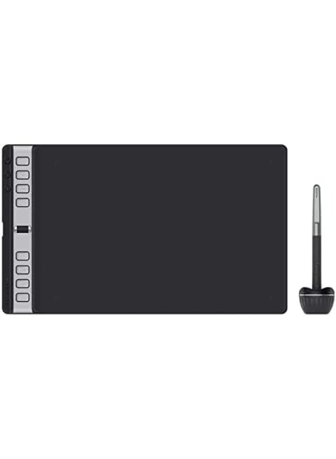HUION Inspiroy 2 Large Drawing Tablet 10x6 Inch with Scroll Wheel and 3-Set 8 Customizable Keys, Battery-Free Stylus with 8192 Pressure Levels Black - Image 1