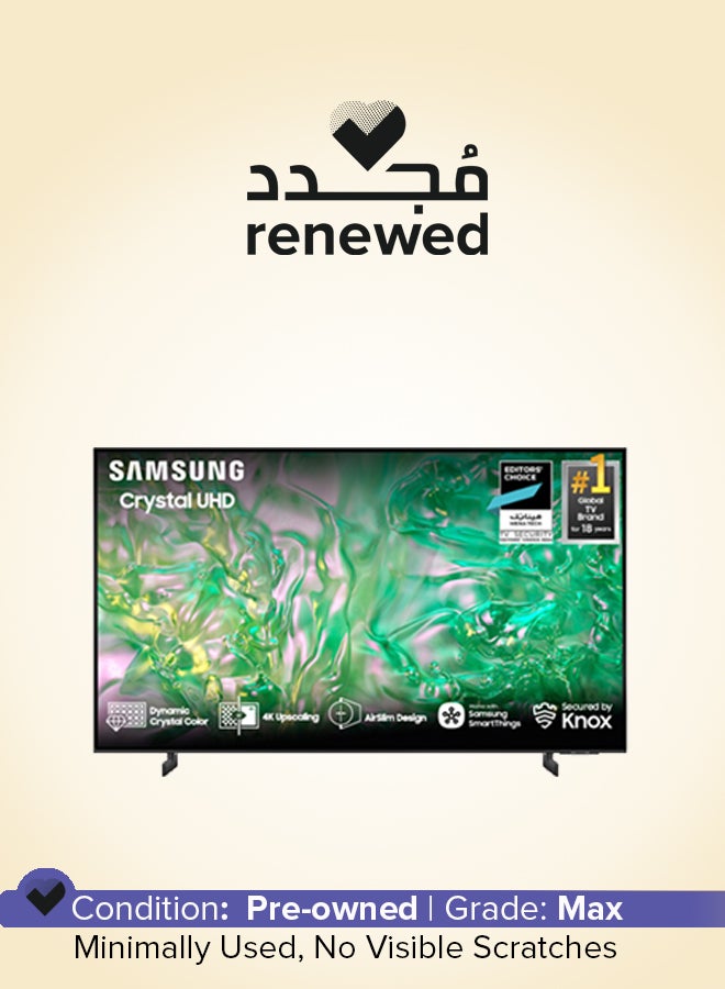 سامسونج Renewed - 55 Inch 4K Upscaling UHD TV | Dynamic Crystal Color | Air Slim Design | 50HZ | Built in receiver | (2024) UA55DU8000UXZN Titan Gray - Image 1