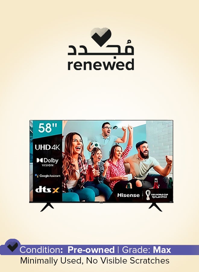 هايسنس تلفزيون ذكي 58 بوصة بدقة 4K UHD مجدد - Image 1