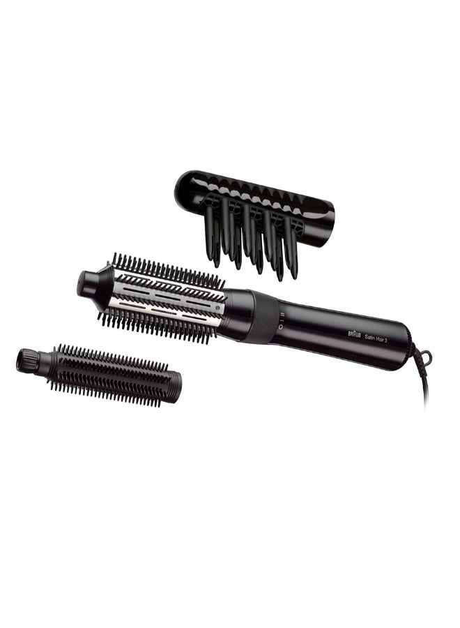براون Satin Hair 3 Airstyler with 100% Ceramic Coating & 3 Styling Attachments, 400W - BRAS330SDE Black 34.6 x 6.8 x 15cm - Image 2