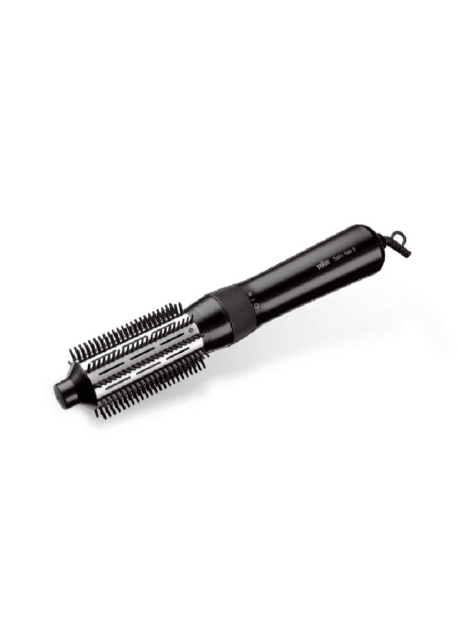 براون Satin Hair 3 Airstyler with 100% Ceramic Coating & 3 Styling Attachments, 400W - BRAS330SDE Black 34.6 x 6.8 x 15cm - Image 3