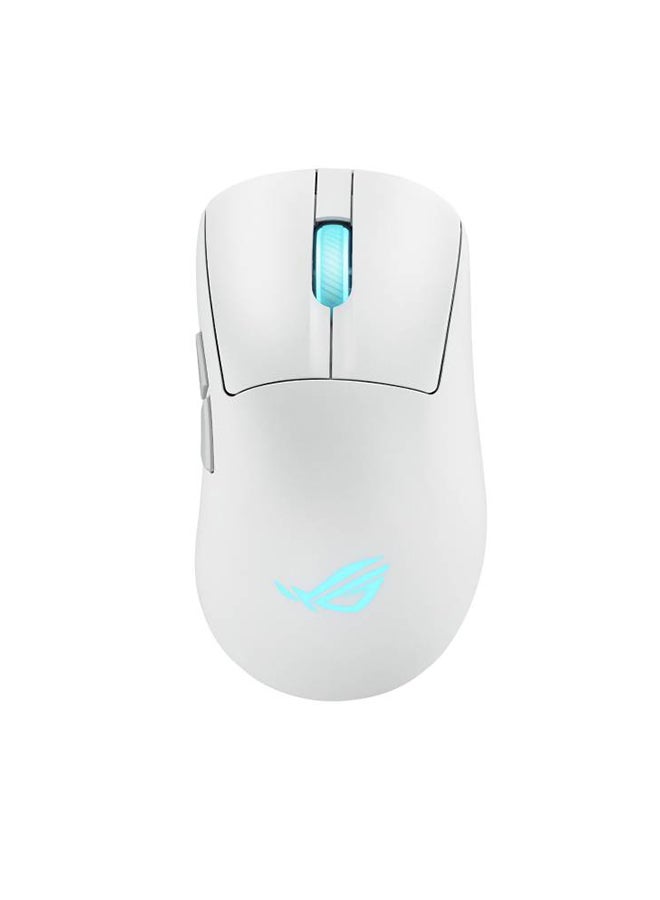 أسوس ROG Keris II Origin Gaming Mouse, Lightweight 65g, ROG AimPoint Pro Optical Sensor, 42,000 DPI, Tri-Mode Wired/Wireless/Bluetooth, Hot-Swappable Micro Switch II, RGB Lighting, Right-Handed Ergonomic | 90MP04A0-BMUA10 - White - Image 1