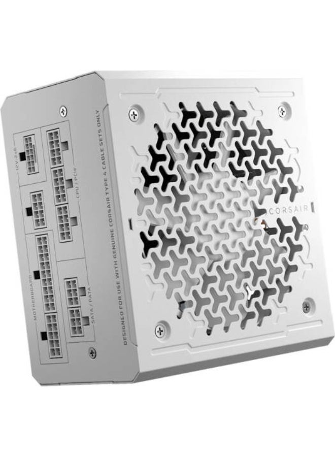 CORSAIR RMe Series RM1000e 1000W 80+ Gold Fully Modular Low Noise ATX 3.1 Power Supply, PCIe 5.1 Ready, Zero RPM Fan Mode, Compact Design, Japanese Capacitors, Sleeved Cables, White | CP-9020294-UK - Image 1