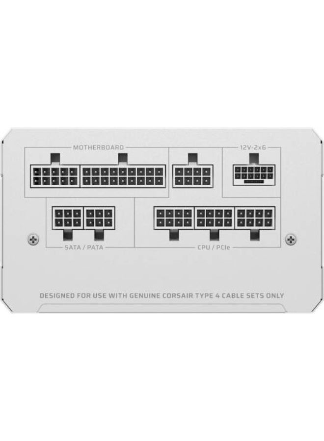 CORSAIR RMe Series RM1000e 1000W 80+ Gold Fully Modular Low Noise ATX 3.1 Power Supply, PCIe 5.1 Ready, Zero RPM Fan Mode, Compact Design, Japanese Capacitors, Sleeved Cables, White | CP-9020294-UK - Image 4