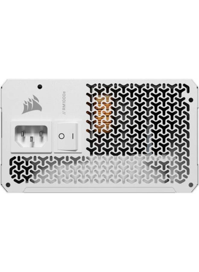 CORSAIR RMe Series RM1000e 1000W 80+ Gold Fully Modular Low Noise ATX 3.1 Power Supply, PCIe 5.1 Ready, Zero RPM Fan Mode, Compact Design, Japanese Capacitors, Sleeved Cables, White | CP-9020294-UK - Image 3