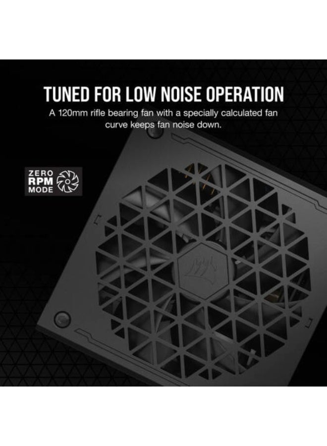 CORSAIR RMe Series RM1200e 1200W 80 Plus Gold Fully Modular ATX 3.1 Power Supply, PCIe 5.1 Ready with 12V-2x6 Connector, Low Noise Zero RPM Fan Mode, 105°C Japanese Capacitors, Compact 150mm Design, Black | CP-9020258-UK - Image 5