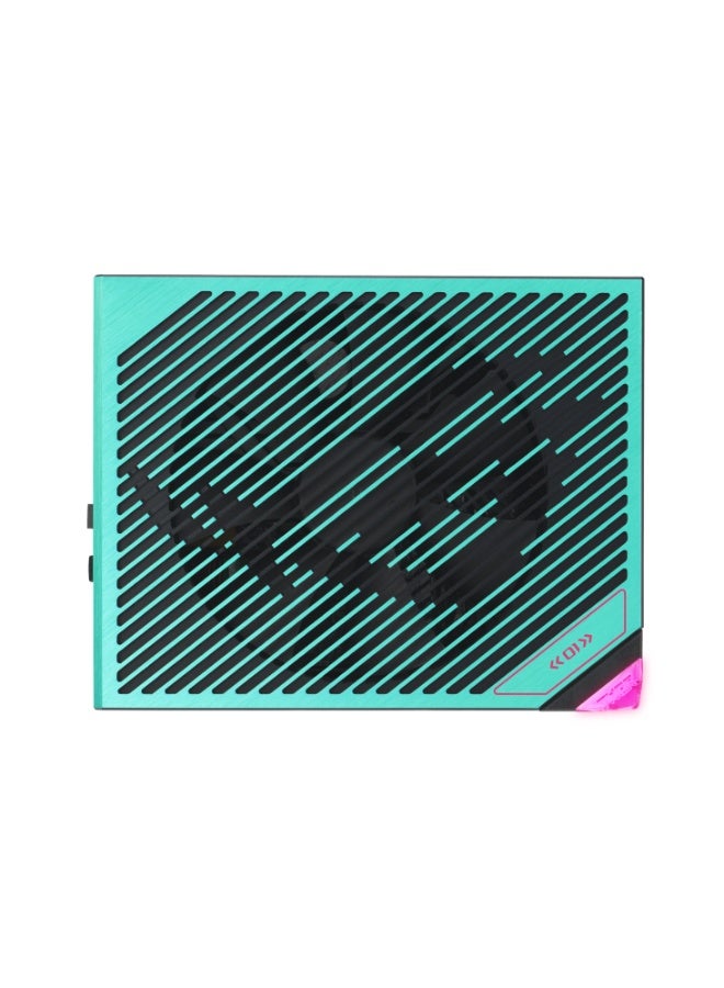 أسوس ROG Thor 1200W Platinum III Hatsune Miku Edition ATX 3.1 Fully Modular PSU, 80 Plus Platinum, PCIe 5.0 16-Pin, OLED Power Display, 0dB Fan, ARGB AURA Sync, High-Performance Gaming Power Supply | 90YE00V6-B0NA00 - Image 4