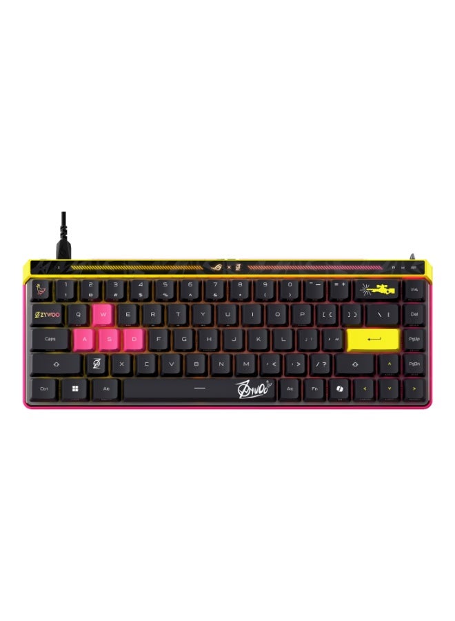 أسوس ROG Falchion Ace HFX ZywOo Edition 65% Compact Gaming Keyboard, ROG Magnetic HFX Switches, Adjustable 0.1–4mm Actuation, 8000Hz Polling, Per-Key RGB, Dual USB-C, Gasket Mount, Rapid Trigger, Aura Sync, Premium Esports Design | 90MP04KE-BKUA20 Black - Image 1