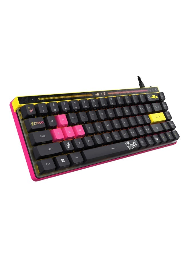 أسوس ROG Falchion Ace HFX ZywOo Edition 65% Compact Gaming Keyboard, ROG Magnetic HFX Switches, Adjustable 0.1–4mm Actuation, 8000Hz Polling, Per-Key RGB, Dual USB-C, Gasket Mount, Rapid Trigger, Aura Sync, Premium Esports Design | 90MP04KE-BKUA20 Black - Image 3