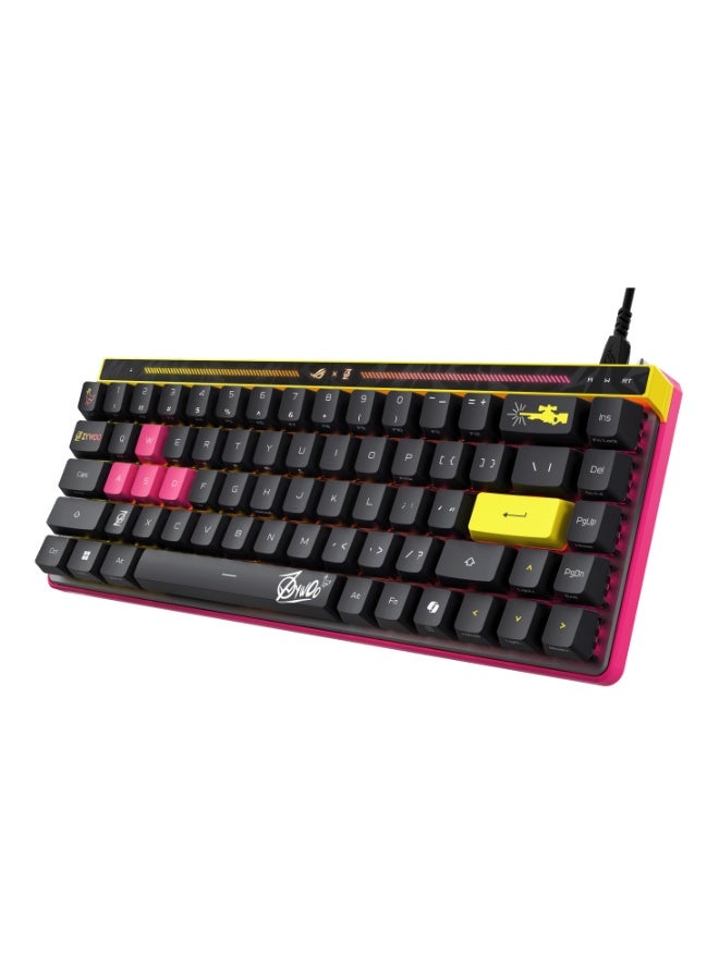 أسوس ROG Falchion Ace HFX ZywOo Edition 65% Compact Gaming Keyboard, ROG Magnetic HFX Switches, Adjustable 0.1–4mm Actuation, 8000Hz Polling, Per-Key RGB, Dual USB-C, Gasket Mount, Rapid Trigger, Aura Sync, Premium Esports Design | 90MP04KE-BKUA20 Black - Image 2