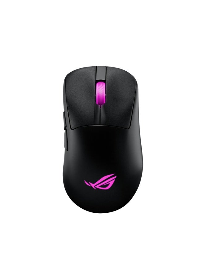 أسوس ROG Keris II Origin Gaming Mouse, Right-Handed Ergonomic, 65g Lightweight, ROG AimPoint Pro 42,000 DPI Optical Sensor, Hot-Swappable ROG Micro Switch II, Wired/2.4GHz/Bluetooth Connectivity, PTFE Feet, RGB Lighting, 127h Battery Life 90MP04A0-BMUA00 Black - Image 1