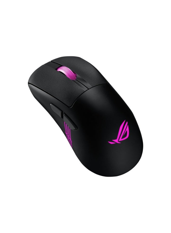 أسوس ROG Keris II Origin Gaming Mouse, Right-Handed Ergonomic, 65g Lightweight, ROG AimPoint Pro 42,000 DPI Optical Sensor, Hot-Swappable ROG Micro Switch II, Wired/2.4GHz/Bluetooth Connectivity, PTFE Feet, RGB Lighting, 127h Battery Life 90MP04A0-BMUA00 Black - Image 2