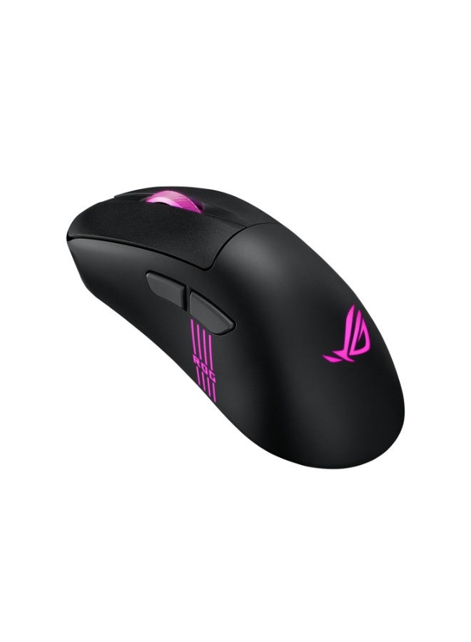 أسوس ROG Keris II Origin Gaming Mouse, Right-Handed Ergonomic, 65g Lightweight, ROG AimPoint Pro 42,000 DPI Optical Sensor, Hot-Swappable ROG Micro Switch II, Wired/2.4GHz/Bluetooth Connectivity, PTFE Feet, RGB Lighting, 127h Battery Life 90MP04A0-BMUA00 Black - Image 3