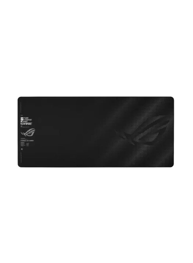 أسوس ROG Sheath II XXL Gaming Mouse Pad, 900×400mm Large Desk Mat, Smooth Textile Surface, Fast Glide, Cooling Fabric, Anti-Fray Stitched Edges, Non-Slip Rubber Base, 3mm Thick, 650g, Extended Size for Keyboard & Mouse 90MP04B0-BPUA00