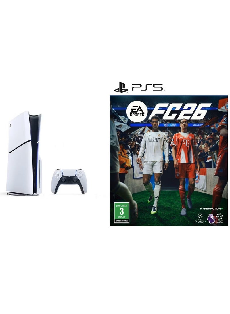 Sony PlayStation 5 Disc Slim Console And FC 26 - (KSA Version)