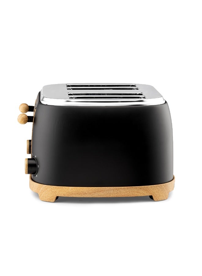 GEEPAS 4 Slice Bread Toaster Dual Control 1500 W | 6 Stage Adjustable Browning Control and Removable Crumb Tray | Defrost, Reheat and Cancel Functions | Perfect for Toasting Different Types Breads | 2 Years Warranty GBT36561UK-BK Black 1500 W GBT36561UK-BK black - Image 4