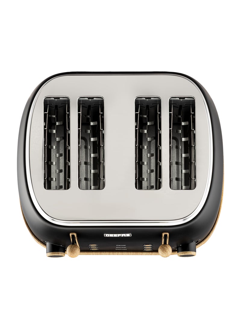 GEEPAS 4 Slice Bread Toaster Dual Control 1500 W | 6 Stage Adjustable Browning Control and Removable Crumb Tray | Defrost, Reheat and Cancel Functions | Perfect for Toasting Different Types Breads | 2 Years Warranty GBT36561UK-BK Black 1500 W GBT36561UK-BK black - Image 5