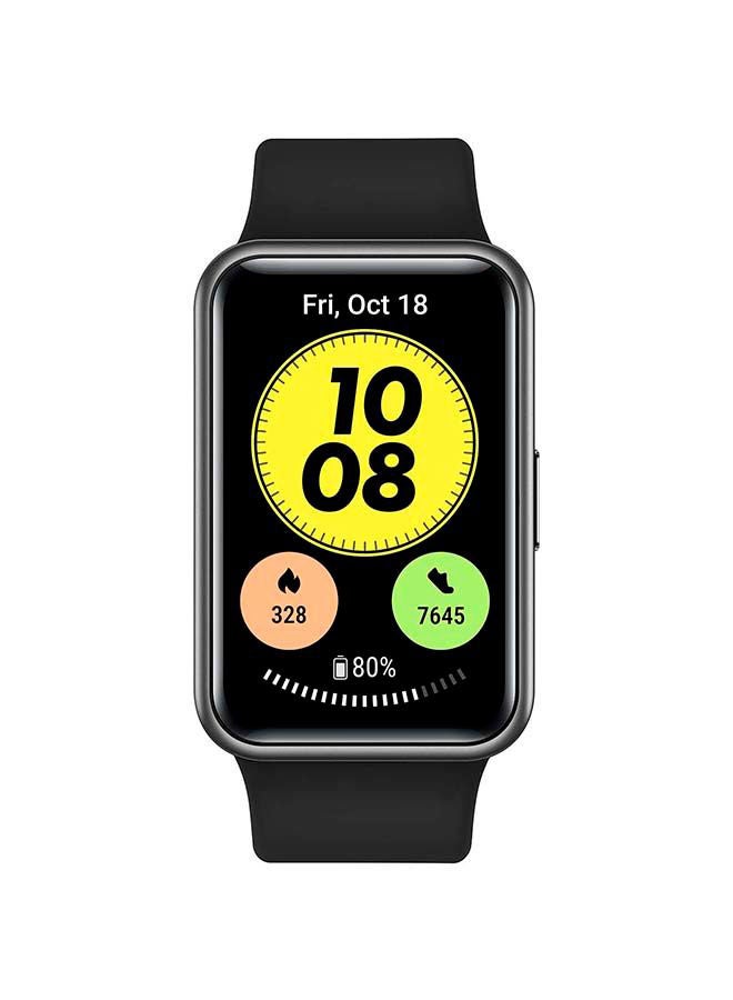 HUAWEI Renewed - Watch Fit New Smartwatch All-Day SpO2 Monitoring1 Long Battery Life AMOLED Display 1.64inch Graphite Black Silicon strap - Image 2