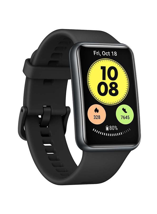 HUAWEI Renewed - Watch Fit New Smartwatch All-Day SpO2 Monitoring1 Long Battery Life AMOLED Display 1.64inch Graphite Black Silicon strap - Image 3