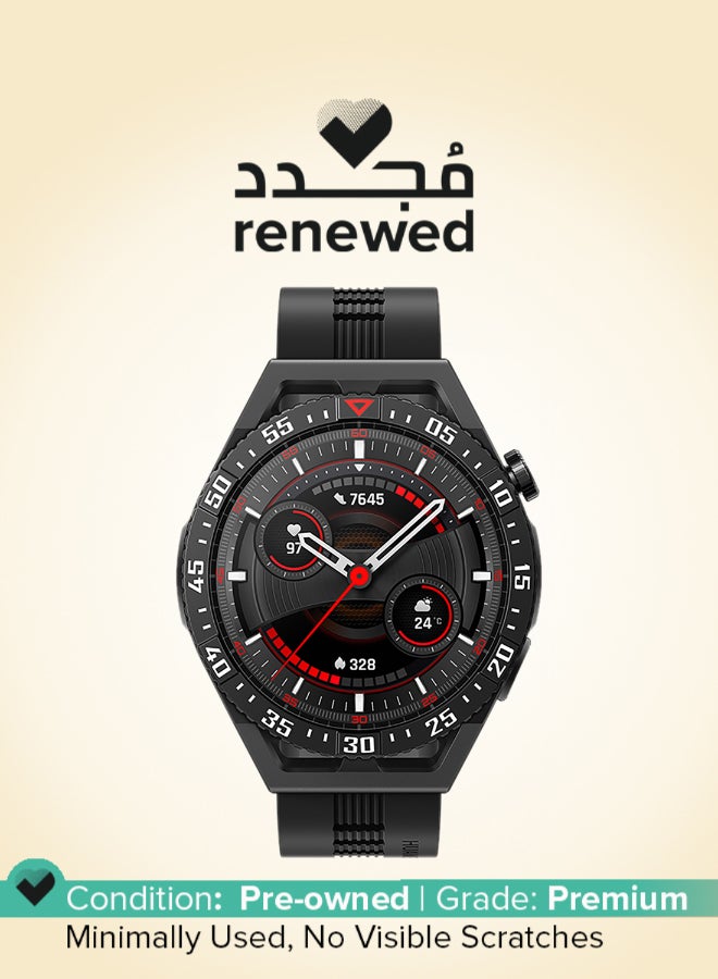 HUAWEI Renewed - GT 3 SE Smart Watch Sleek And Stylish Science-Based Workouts Sleep Health Monitoring Two-Week Battery Life Diverse Face Designs Compatible With Android iOS black - Image 1