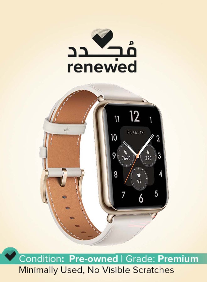 HUAWEI Renewed - Watch Fit 2 Classic Edition Smartwatch | 1.74-Inch FullView Display | Bluetooth Calling | Healthy Living Management | Moon White - Image 1