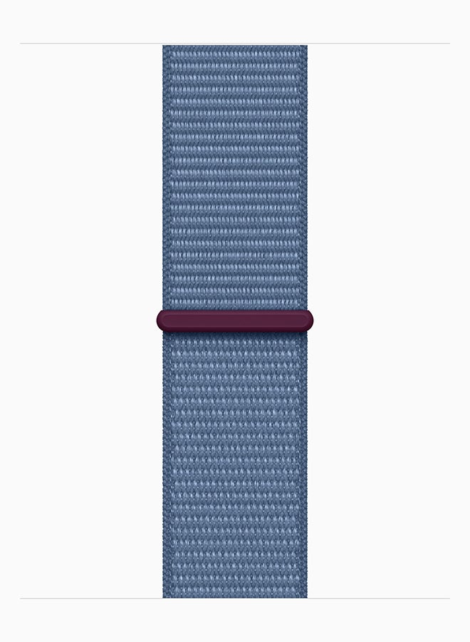 ابل  Renewed - Watch Series 9 GPS 41mm Silver Aluminium Case With Winter Blue Sport Loop - Image 3