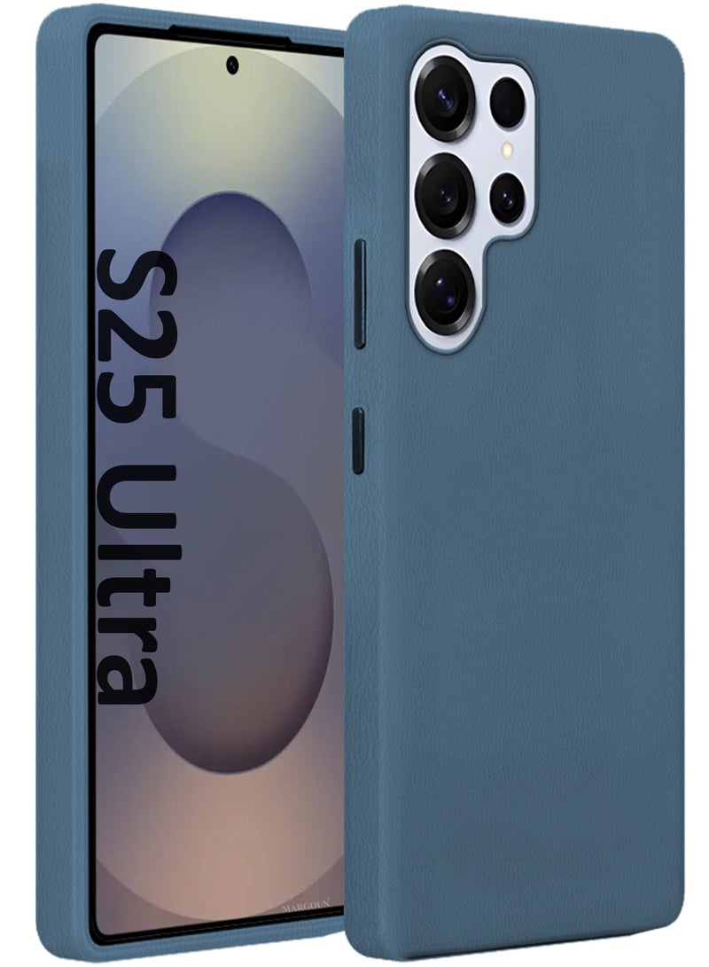 MARGOUN Leather Protective Cover for Samsung Galaxy S25 Ultra – Slim Design with Enhanced Drop Protection - Dark Blue - Image 1