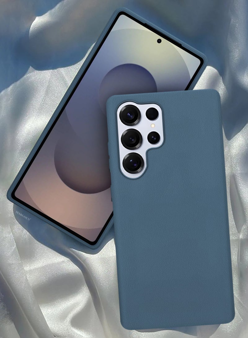 MARGOUN Leather Protective Cover for Samsung Galaxy S25 Ultra – Slim Design with Enhanced Drop Protection - Dark Blue - Image 4