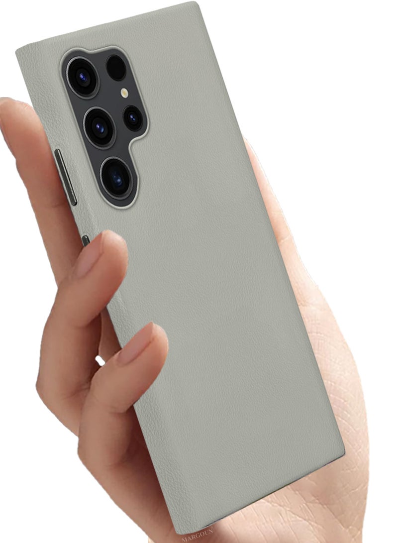 MARGOUN Leather Protective Cover for Samsung Galaxy S23 Ultra – Slim Design with Enhanced Drop Protection - Titanium Grey - Image 2